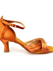 Load image into Gallery viewer, Wish Dance Shop Scarpa Basica in Raso Bronzo e Tacco a Rocchetto
