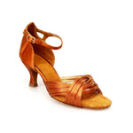 Load image into Gallery viewer, Wish Dance Shop Scarpa Basica in Raso Bronzo e Tacco a Rocchetto
