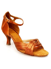 Load image into Gallery viewer, Wish Dance Shop Scarpa Basica in Raso Bronzo e Tacco a Rocchetto
