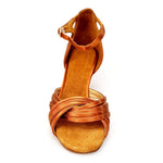 Load image into Gallery viewer, Wish Dance Shop Scarpa Basica in Raso Bronzo e Tacco a Rocchetto
