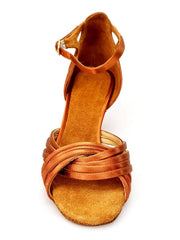 Load image into Gallery viewer, Wish Dance Shop Scarpa Basica in Raso Bronzo e Tacco a Rocchetto
