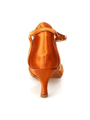 Load image into Gallery viewer, Wish Dance Shop Scarpa Basica in Raso Bronzo e Tacco a Rocchetto
