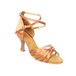 Load image into Gallery viewer, Wish Dance Shop Scarpa Basica in Raso Bronzo e Tacco a Rocchetto
