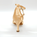 Carica immagine nella Galleria, Wish Dance Shop Scarpa Basica in Raso Carne con Fascette e Tacco a Rocchetto
