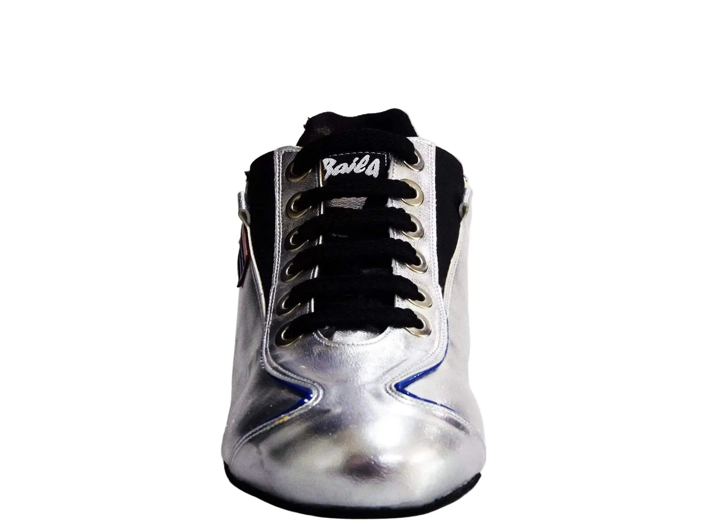 Sneaker Wish Dance Shop 113H Argento con profilo blu e dettagli bandierina cubana, stile casual e alla moda