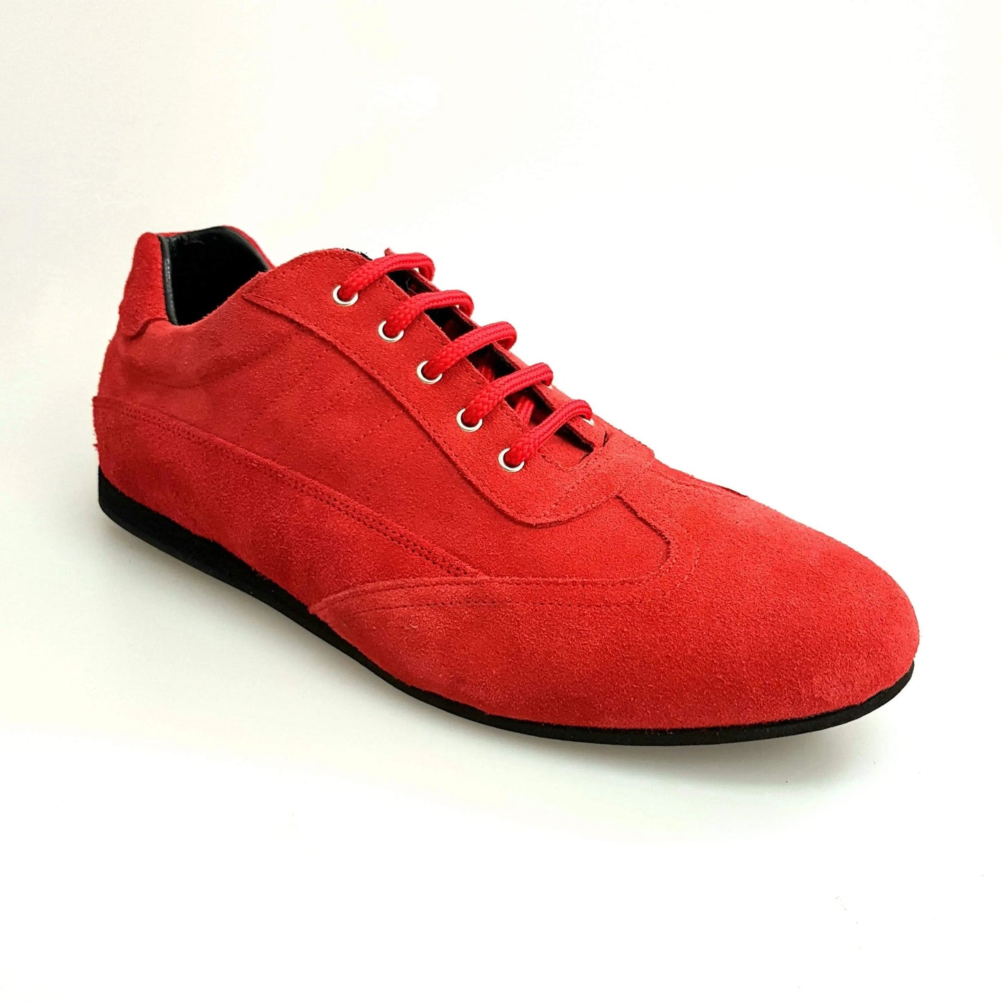Scarpa sport MERAK Sport IMOLA in camoscio rosso, sneaker in morbido camoscio rosso con dettagli di comfort, marca Wish Dance Shop