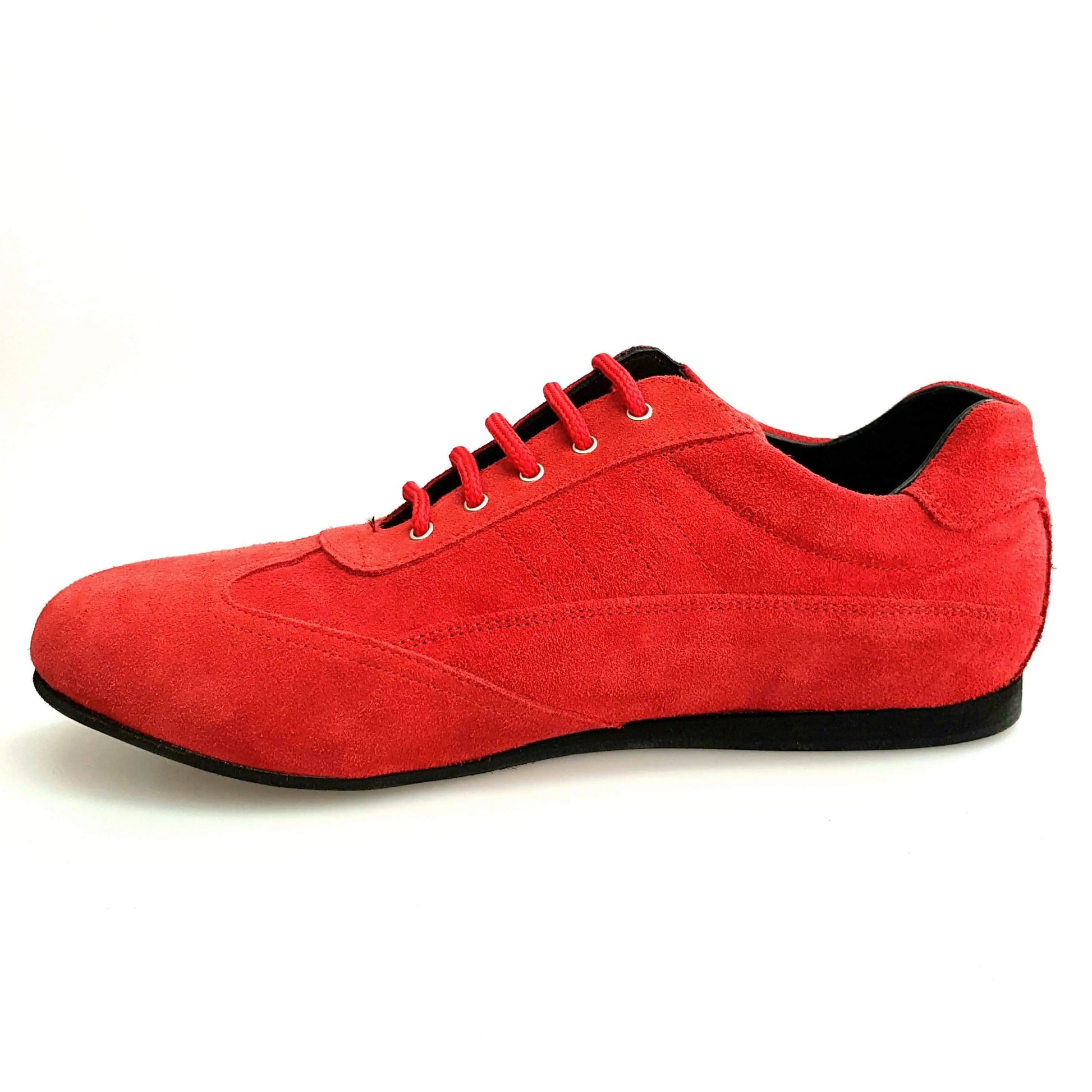 Scarpa sport MERAK Sport IMOLA in camoscio rosso, sneaker in colore rosso con dettagli in morbido camoscio, comfort elevato