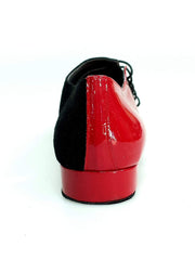 Load image into Gallery viewer, Wish Dance Shop Stardust - Scarpa da Uomo in Camoscio Nero e Vernice Rossa
