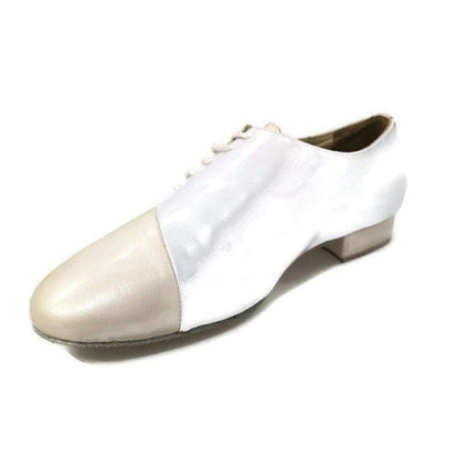 Scarpa da uomo Stardust MS19H in vitello avorio e bianco perlato, elegante e versatile, con finitura lucida e dettagli raffinati