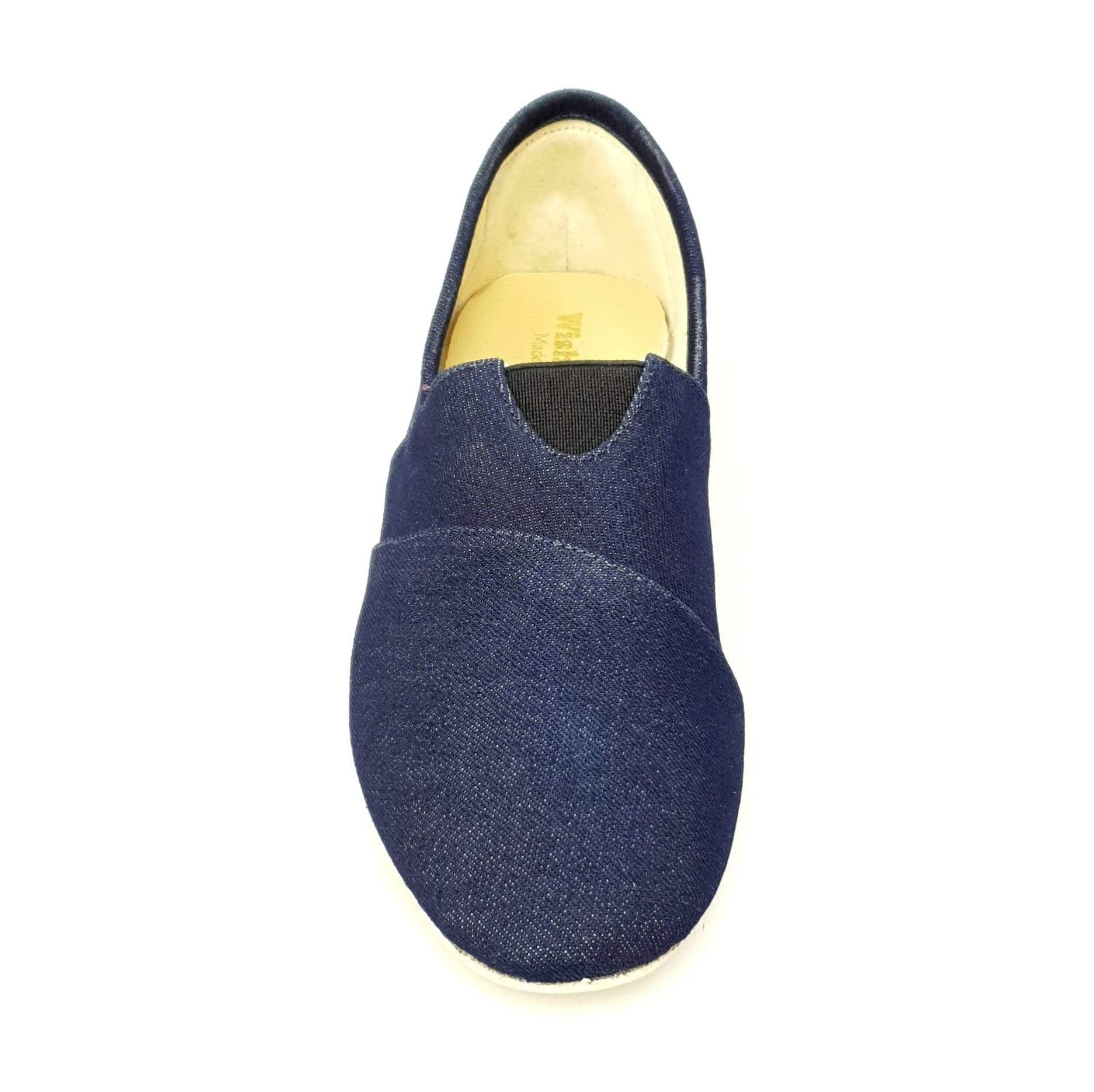 Espadrillas Tommy in tessuto blu jeans, calzature casual da uomo, con suola in corda e design estivo.