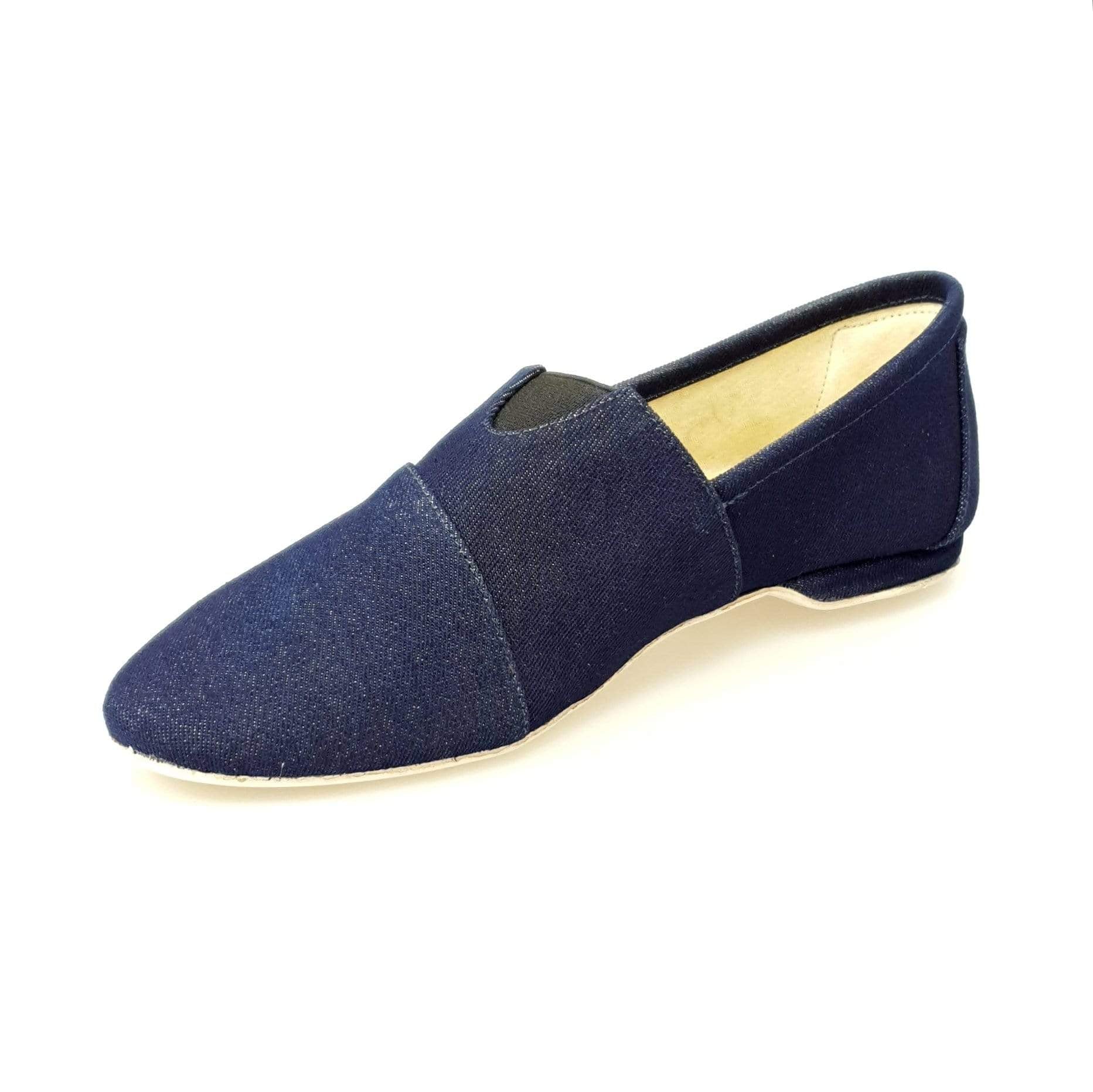 Espadrillas Tommy in tessuto blu jeans, calzature casual da uomo, con suola in corda e design elegante per look informali.