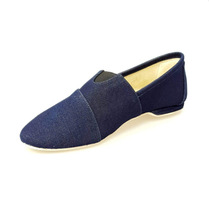 Espadrillas Tommy in tessuto blu jeans, calzature casual da uomo, con suola in corda e design elegante per look informali.