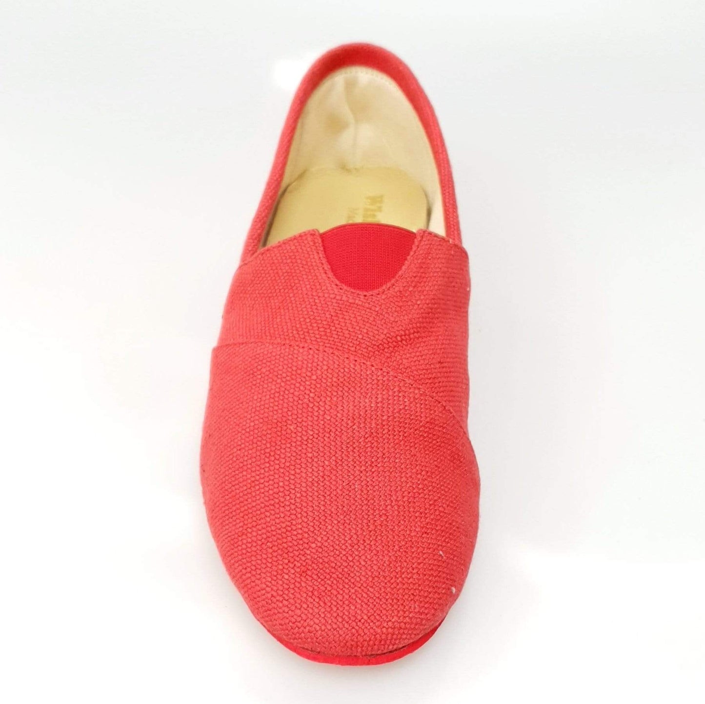 Espadrillas Tommy in tessuto rosso, scarpe da donna con suola in gomma, stile casual e comodo per l'estate.