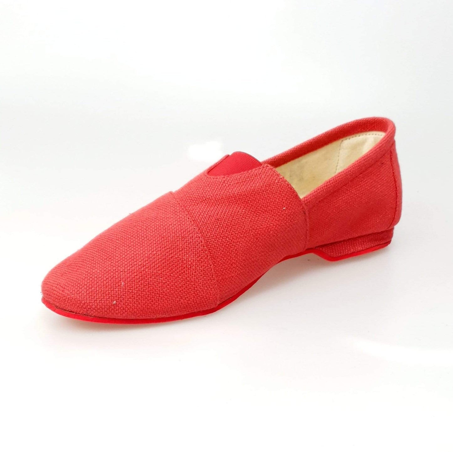 Espadrillas Tommy in tessuto rosso, scarpe casual da uomo con suola in corda, ideali per uno stile estivo e comodo.