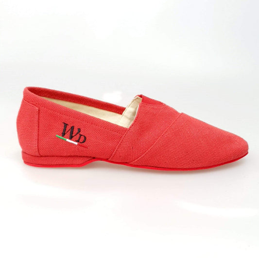 Espadrillas Tommy in tessuto rosso con suola in corda, stile casual e comodo per l'estate, da Wish Dance Shop.