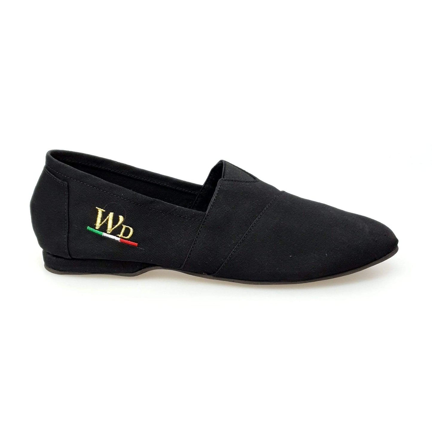 Espadrillas Tommy in tessuto nero di Wish Dance Shop, scarpe comode e eleganti in stile casual.