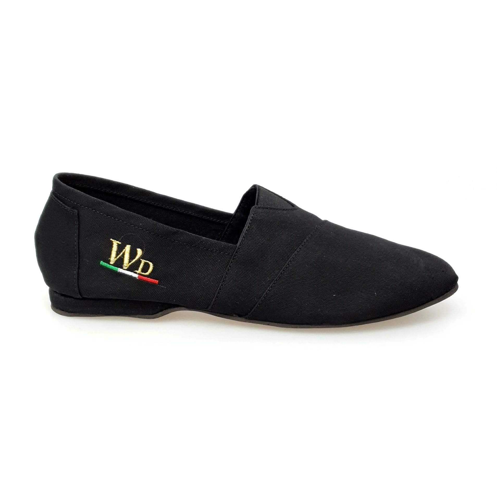 Espadrillas Tommy in tessuto nero di Wish Dance Shop, scarpe comode e eleganti in stile casual.