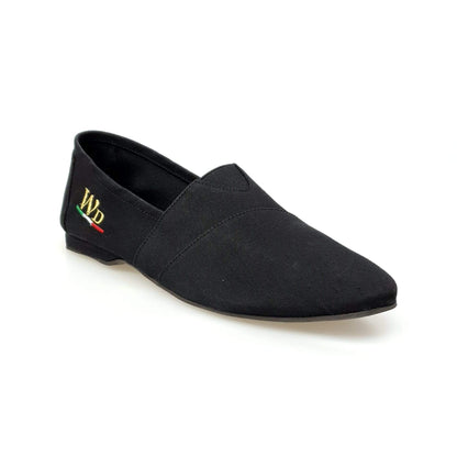 Espadrillas Tommy in tessuto nero con suola in corda, stile casual e comodo, ideale per l'estate.