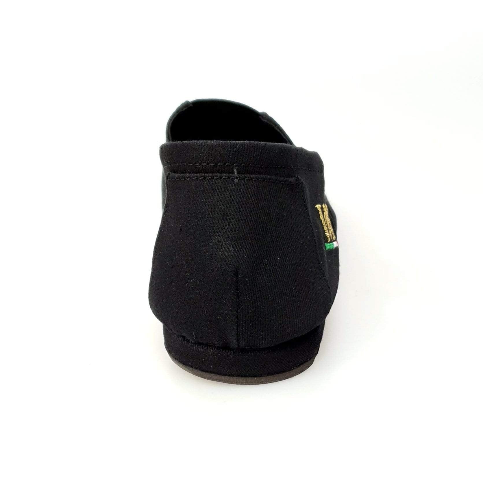 Espadrillas Tommy in tessuto nero, scarpe estive comode e eleganti, con suola in corda naturale e design classico.