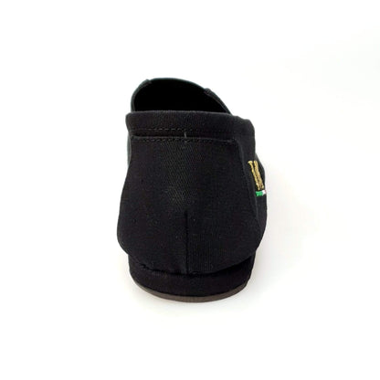Espadrillas Tommy in tessuto nero, scarpe estive comode e eleganti, con suola in corda naturale e design classico.