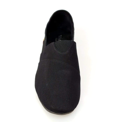 Espadrillas Tommy in tessuto nero, calzature casual da uomo con suola in corda, stile elegante e confortevole.