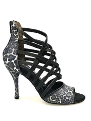 Carica immagine nella Galleria, Wishdance 161 Sandalo da Donna in Pelle Maculato con fascette Pelle nere
