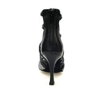 Load image into Gallery viewer, Wishdance 161 Sandalo da Donna in vera Pelle Nera con tomaia Multicolor
