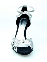 Carica immagine nella Galleria, Wishdance 210 Glitter Argento con Tacco Slim Laminato Argento a specchio
