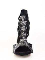 Load image into Gallery viewer, Wishdance 460 in Pitone Silver e pelle nera
