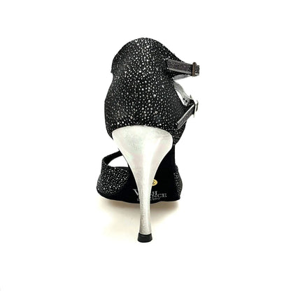Sandalo donna Wishdance Nayla 648 in Felix Silver con glitter, scarpa elegante con cinturino e dettagli lucidi.