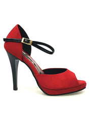 Carica immagine nella Galleria, Wishdance 675 Camoscio Rosso Vernice Nera
