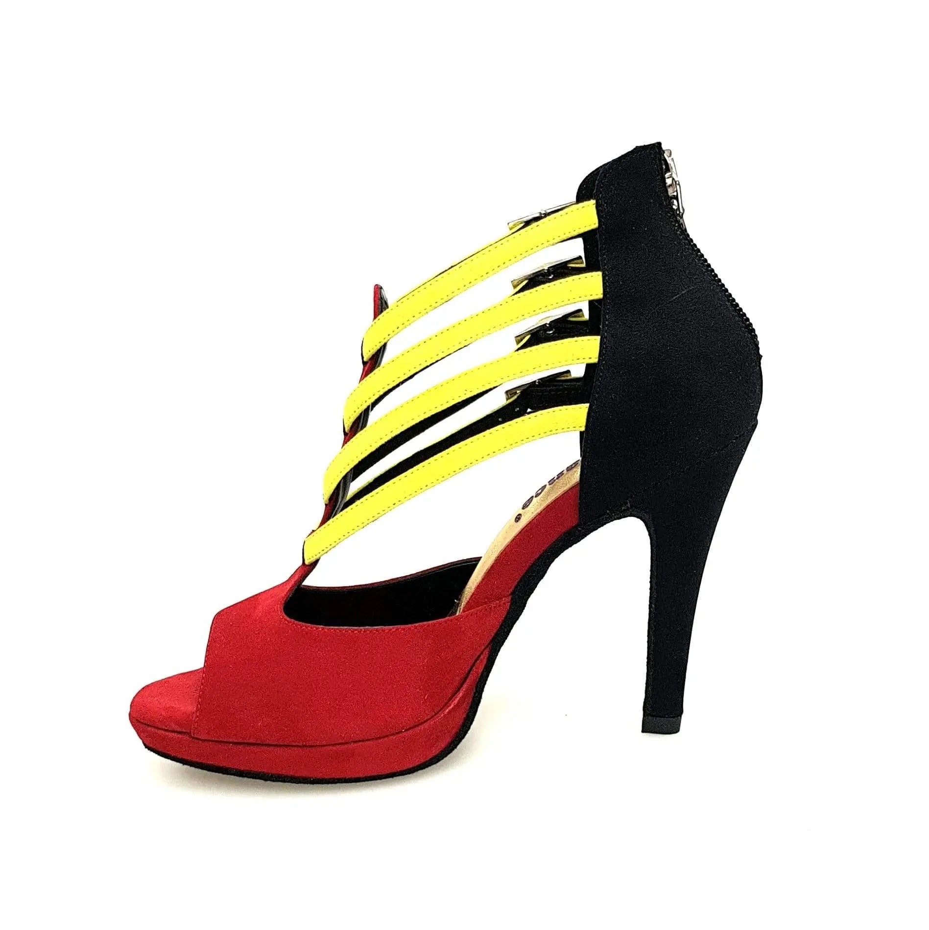 Scarpa donna Wishdance Lussuria in camoscio angolano con tacco a spillo e plateau, stile elegante e alla moda