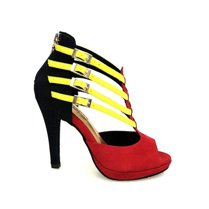 Scarpa donna Wishdance Lussuria in camoscio stile angolano con tacco a spillo e plateau, elegante e alla moda