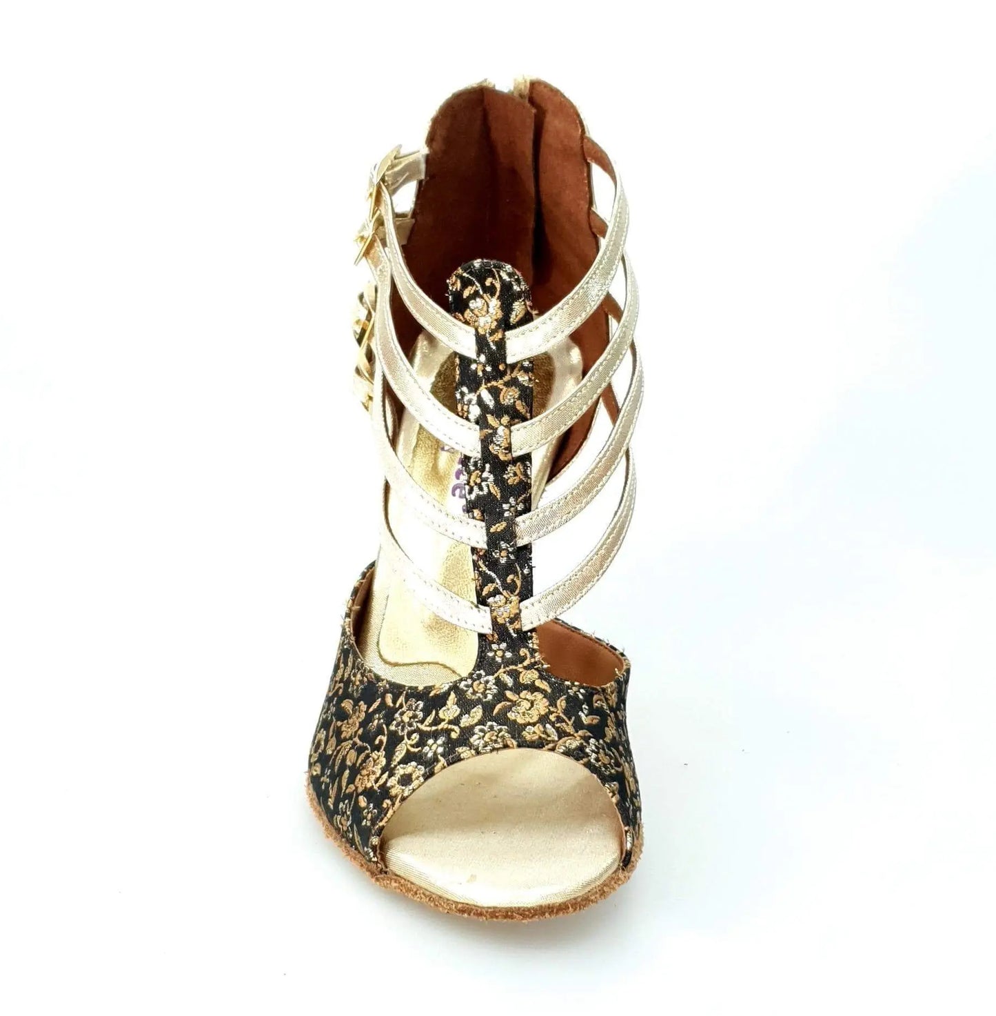 Scarpa donna Wishdance Lussuria (779) in ricamo veneziano oro con tallone in lurex oro e tacco slim, elegante e raffinata