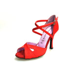 Carica immagine nella Galleria, Wishdance Art. 32 QC Scarpa Basica Da donna in Raso Rosso con Cuscino memorex e Cinturino Incrociato sul Collo Piede
