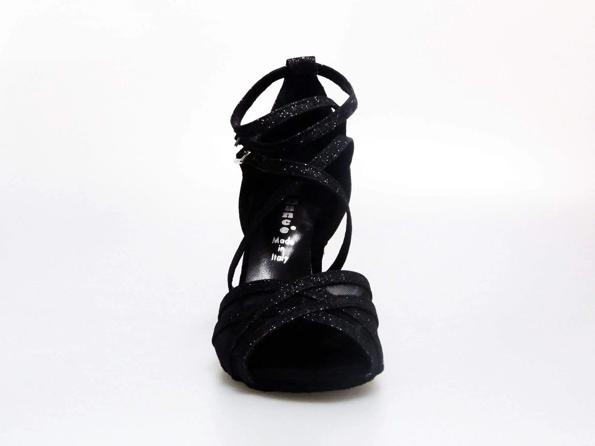 Scarpa da donna Wishdance Melany QD in glitter nero con retina e cuscino memorex, dettagli eleganti e confortevoli