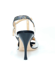 Carica immagine nella Galleria, Wishdance D&#39;orsay da Donna in Pelle Argento e Multicolor con Tacco a Spillo
