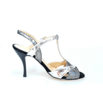 Carica immagine nella Galleria, Wishdance D&#39;orsay da Donna in Pelle Argento e Multicolor con Tacco a Spillo
