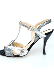 Carica immagine nella Galleria, Wishdance D&#39;orsay da Donna in Pelle Argento e Multicolor con Tacco a Spillo
