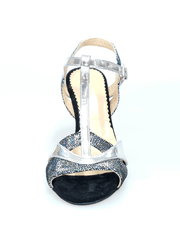 Carica immagine nella Galleria, Wishdance D&#39;orsay da Donna in Pelle Argento e Multicolor con Tacco a Spillo
