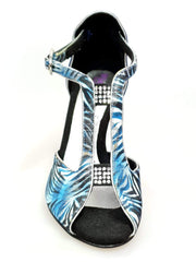 Carica immagine nella Galleria, Wishdance Fascino - Scarpa da Donna in Jungla Blu e tallone in Camoscio Blu
