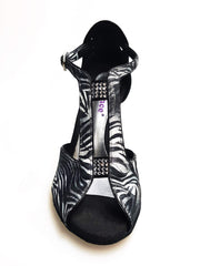 Carica immagine nella Galleria, Wishdance Fascino - Scarpa da Donna in Jungla Grigio e Tallone in Camoscio Nero
