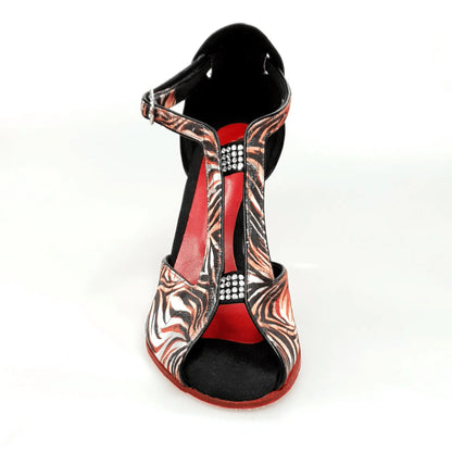 Scarpa da donna Wishdance Fascino (401) in stile jungla rossa, con design elegante e dettagli vivaci.