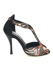 Carica immagine nella Galleria, Wishdance Fascino - Scarpa da Donna in Jungla Rosso e Tallone in Camoscio Nero
