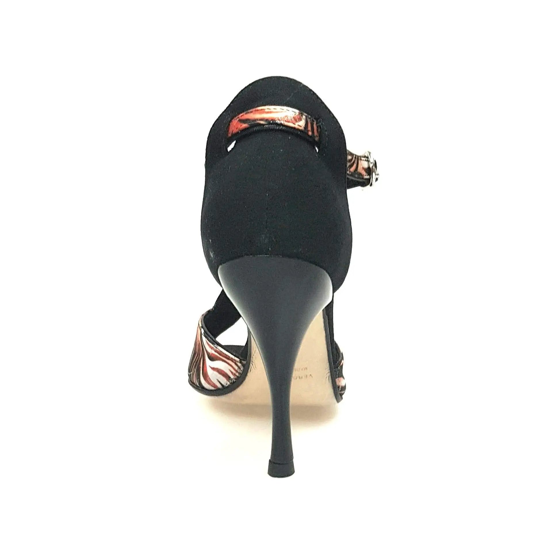 Scarpa da donna Wishdance Fascino (401) in jungla rosso con tallone in camoscio nero, dettagli eleganti e stile moderno