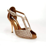 Carica immagine nella Galleria, Wishdance Fascino - Scarpa da Donna in Net Glitter e Lurex Bronzo
