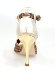 Carica immagine nella Galleria, Wishdance Fascino - Scarpa da Donna in Net Glitter e Lurex Oro
