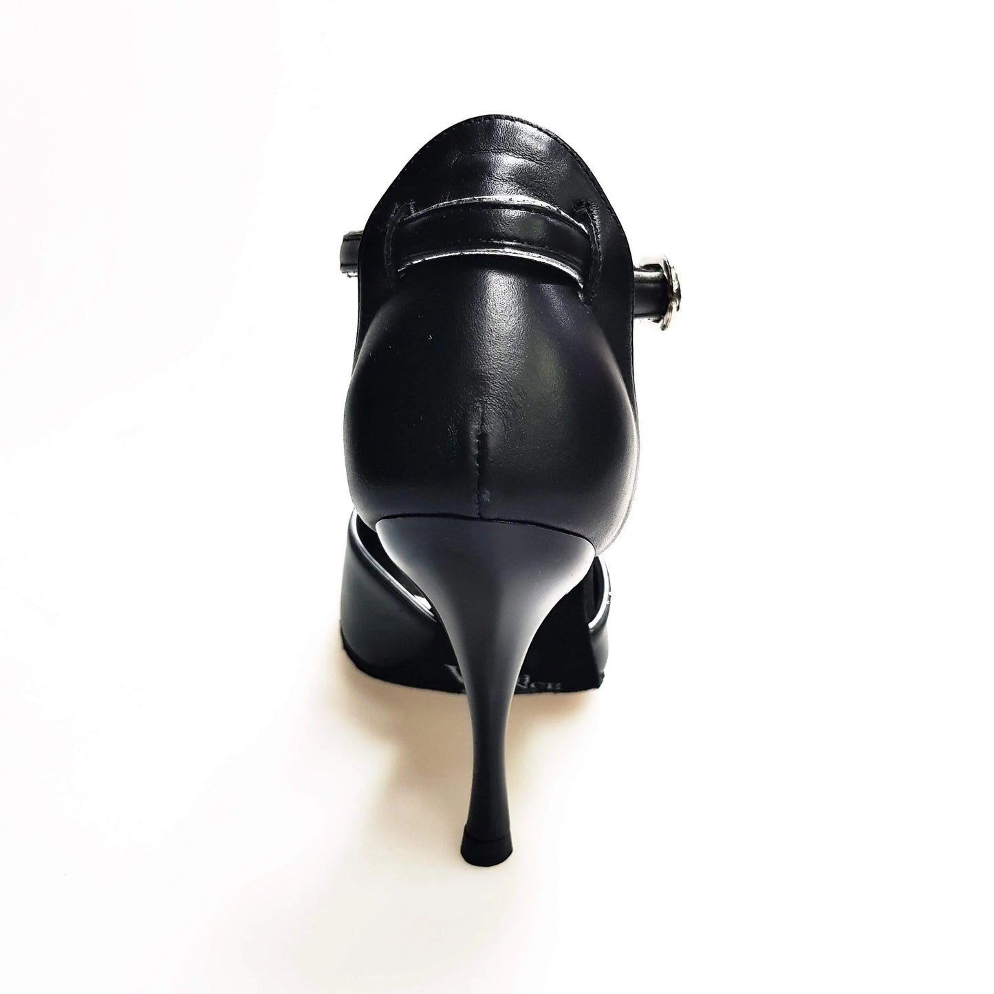 Scarpa da donna Wishdance ELIDE (401) in pelle nera con tacco a spillo smaltato nero, elegante e alla moda