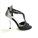 Carica immagine nella Galleria, Wishdance Fascino - Scarpa da Donna in Pelle Nera e Lurex Argento
