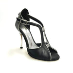 Carica immagine nella Galleria, Wishdance Fascino - Scarpa da Donna in Pelle Nera e Lurex Argento
